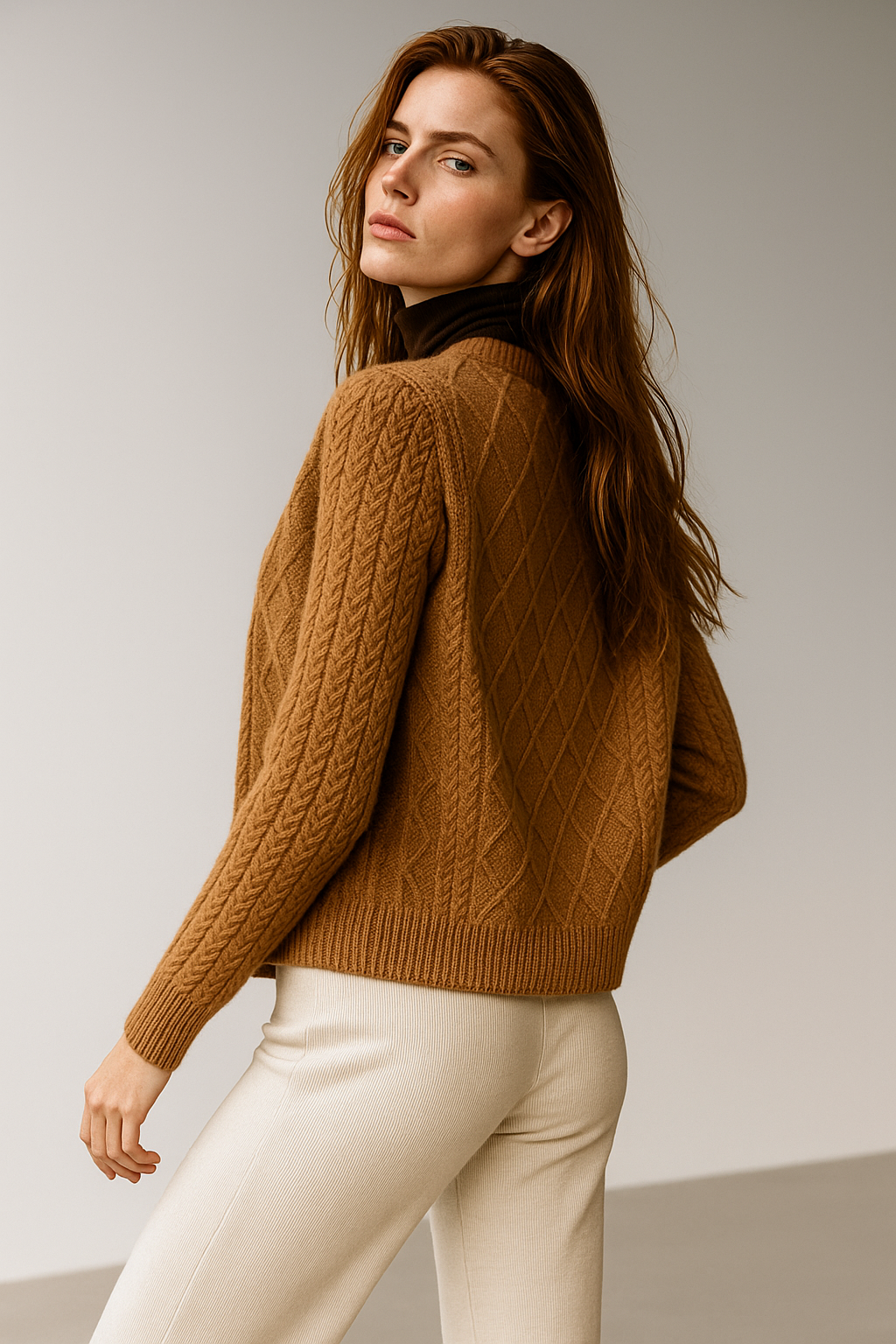 Women's Cable Knit Cardigan Sweater Jacket
