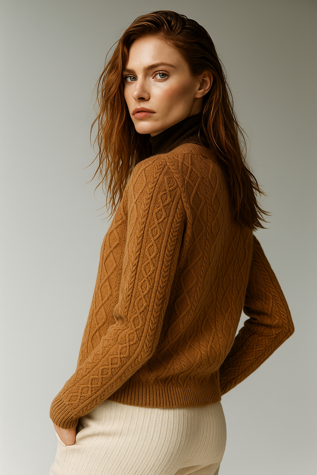 Women's Cable Knit Cardigan Sweater Jacket