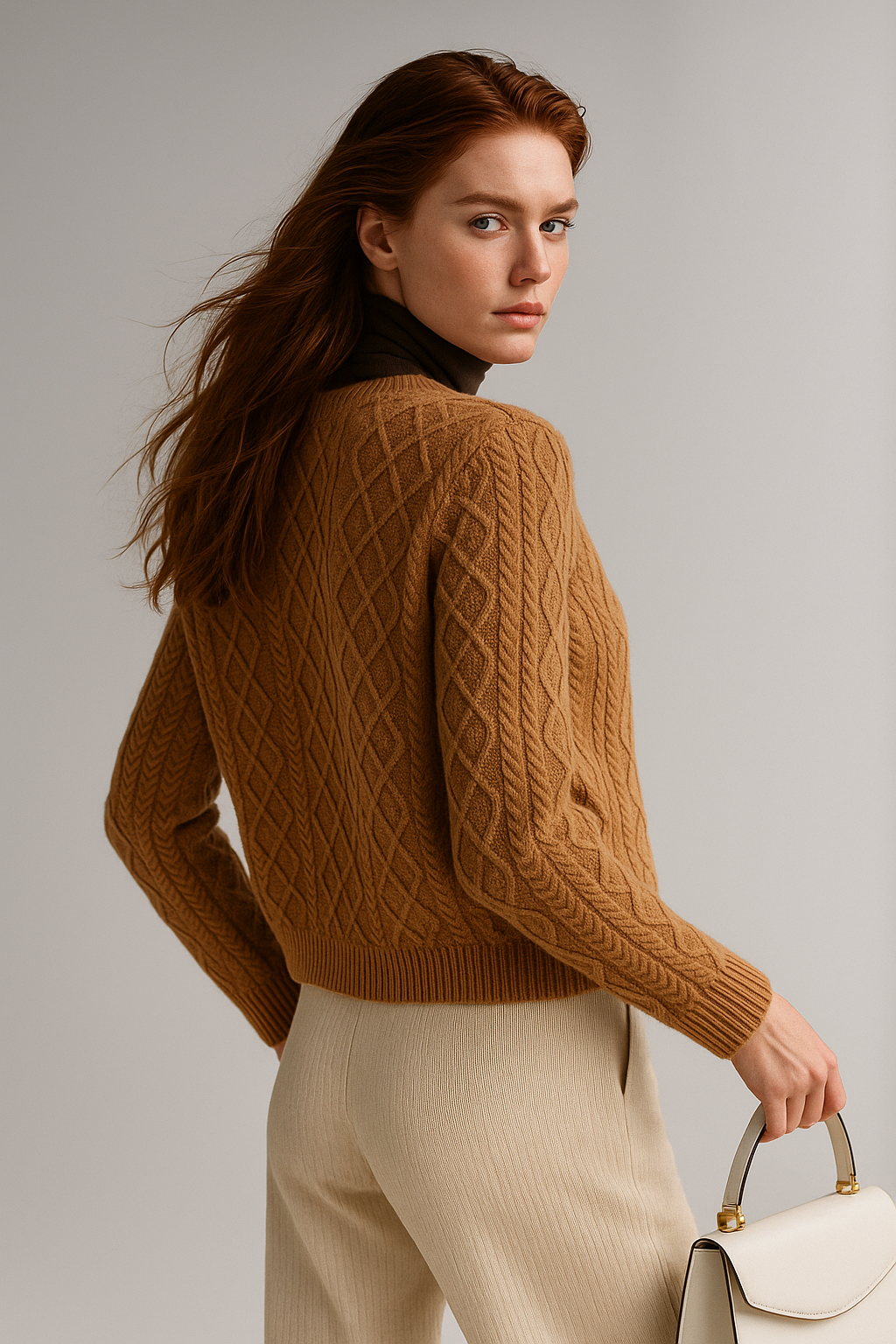 Women's Cable Knit Cardigan Sweater Jacket