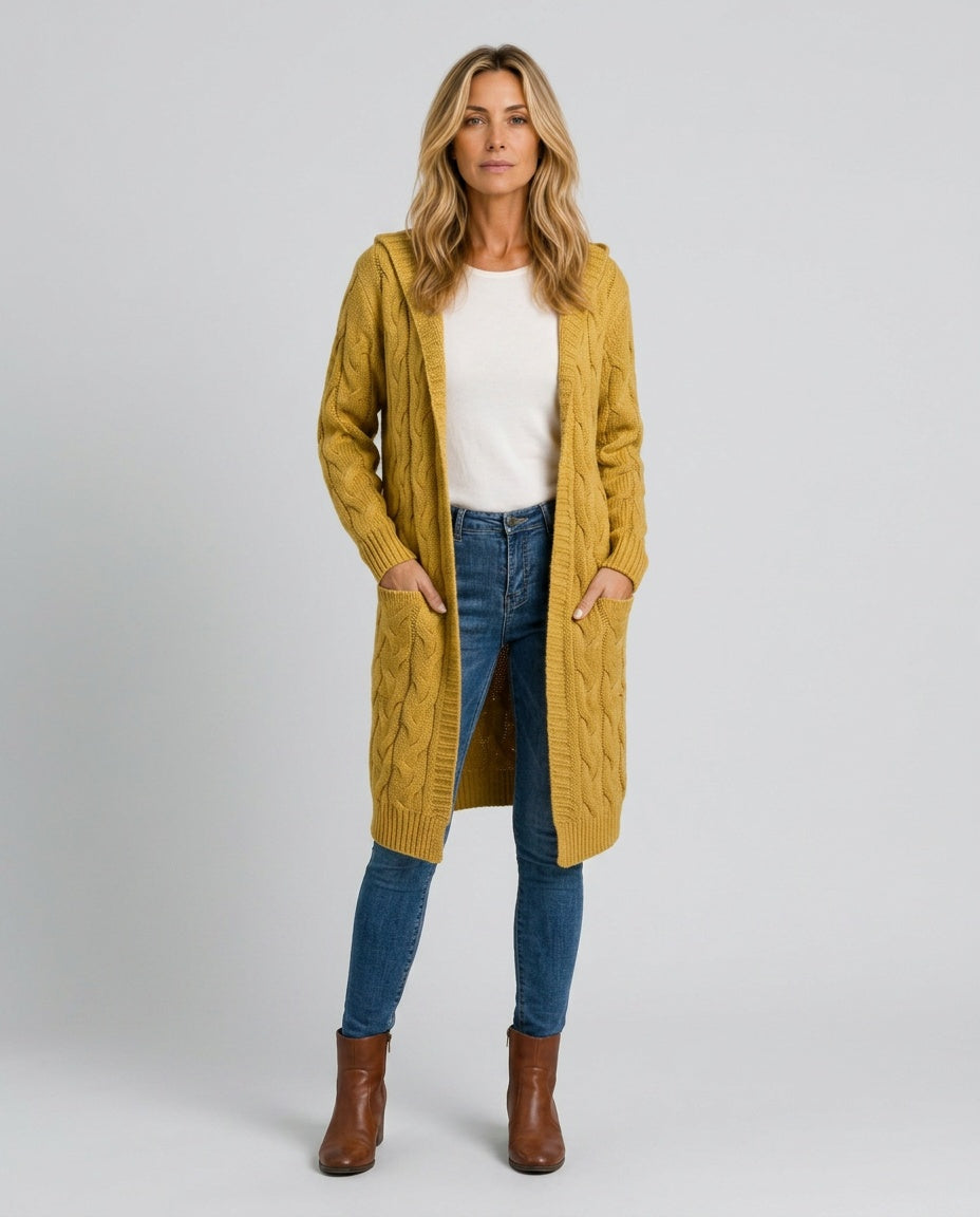 Soraya | Long Sleeve Knitted Long Cardigan