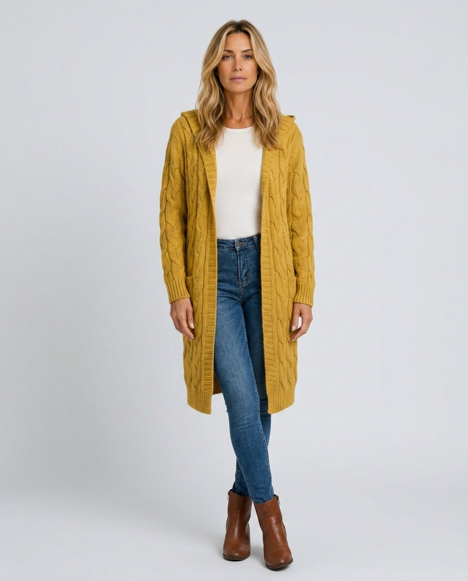 Soraya | Long Sleeve Knitted Long Cardigan