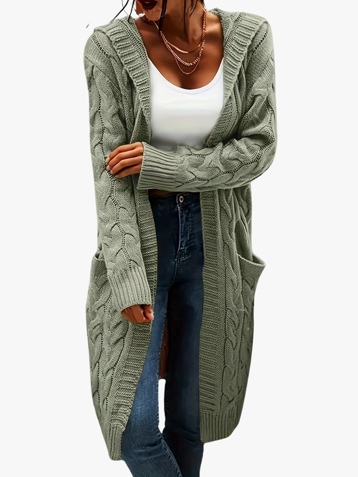 Women's Knit Oversized Open-Front Cardigan