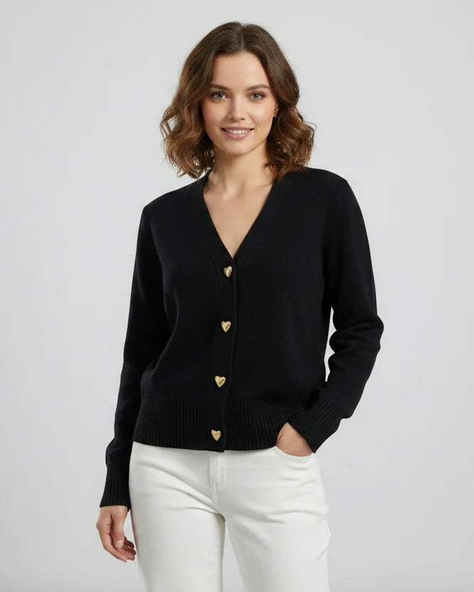 Women’s Knit Cardigan with Button Placket - Crawleigh