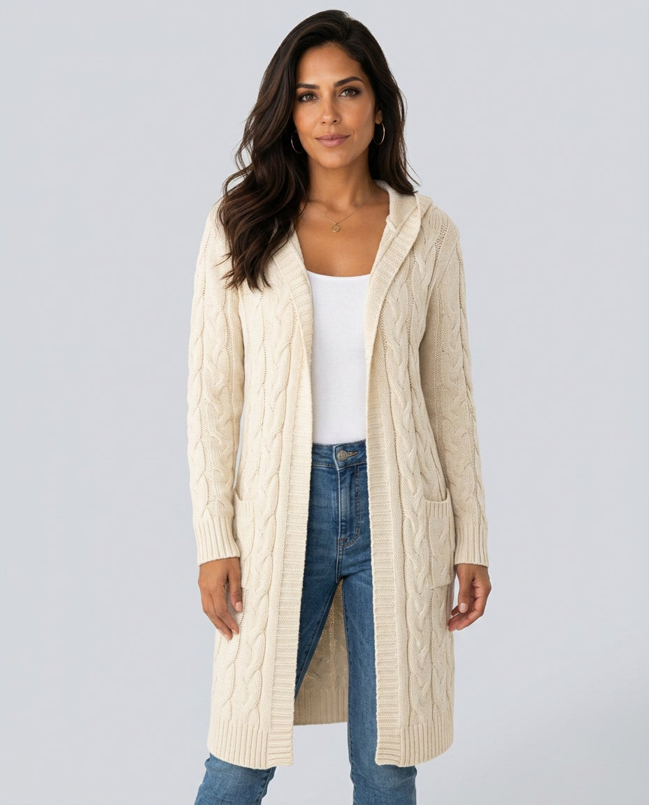 Soraya | Long Sleeve Knitted Long Cardigan
