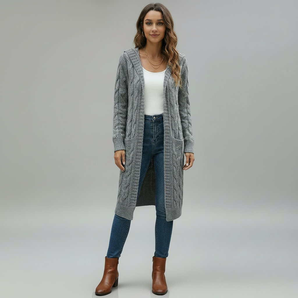 Soraya | Long Sleeve Knitted Long Cardigan