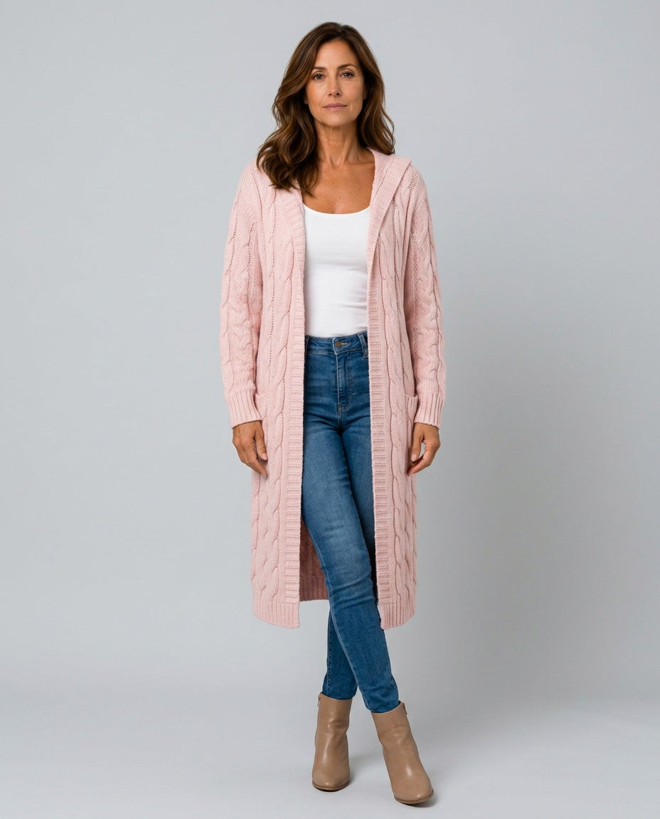 Soraya | Long Sleeve Knitted Long Cardigan