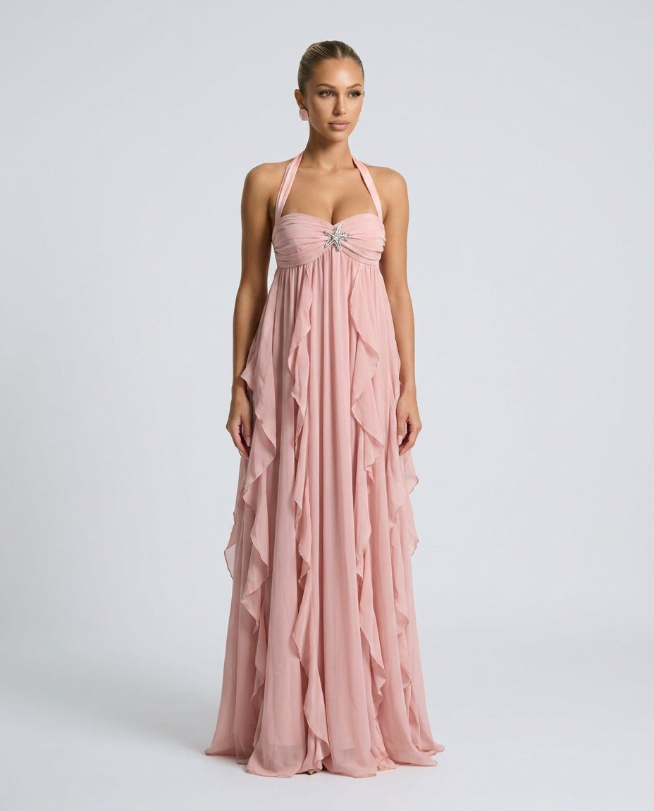 Ada | Ruffled Wedding Guest Maxi Dress