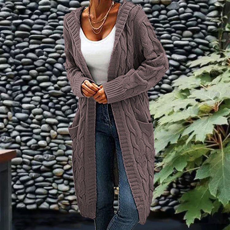 Women's Knit Oversized Open-Front Cardigan