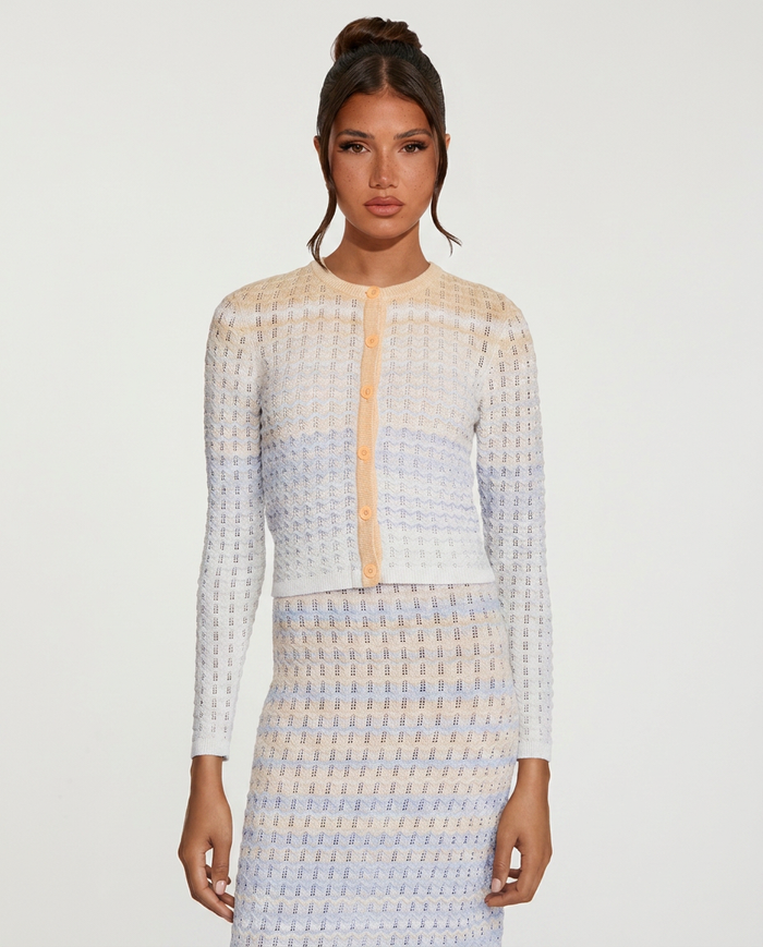 Georgia | Ombre Long Sleeve Knit Cardigan
