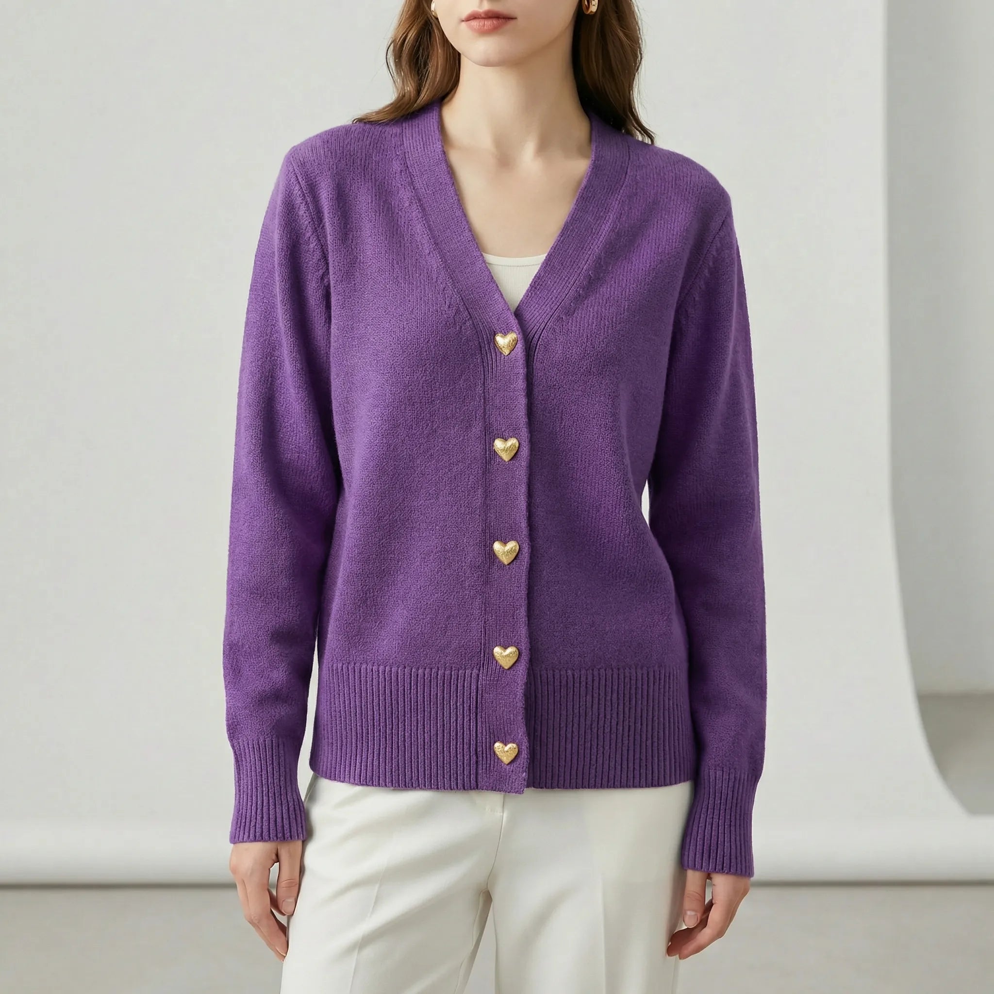 Eline | Cardigan med Hjerteknapper
