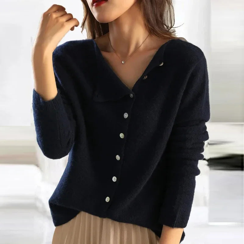 Women's Knit Cardigan Long Sleeve Casual Sweater Jumper Tops