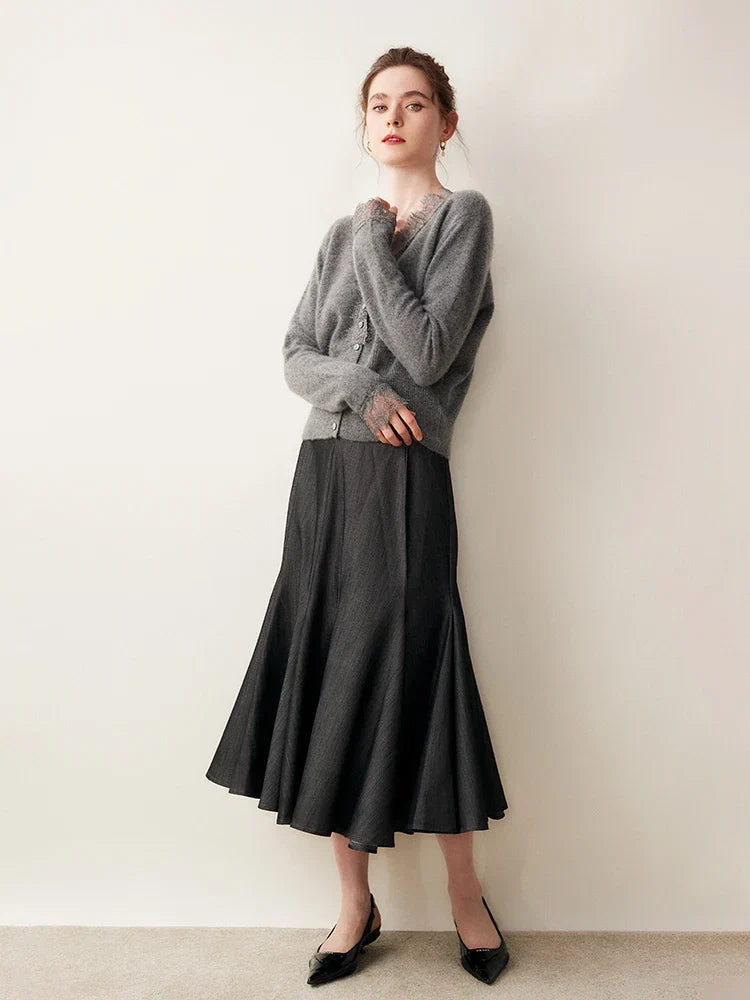 Women's Knit Sweater Long Sleeve Button Front Cardigan