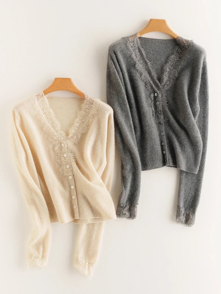 Women's Knit Sweater Long Sleeve Button Front Cardigan