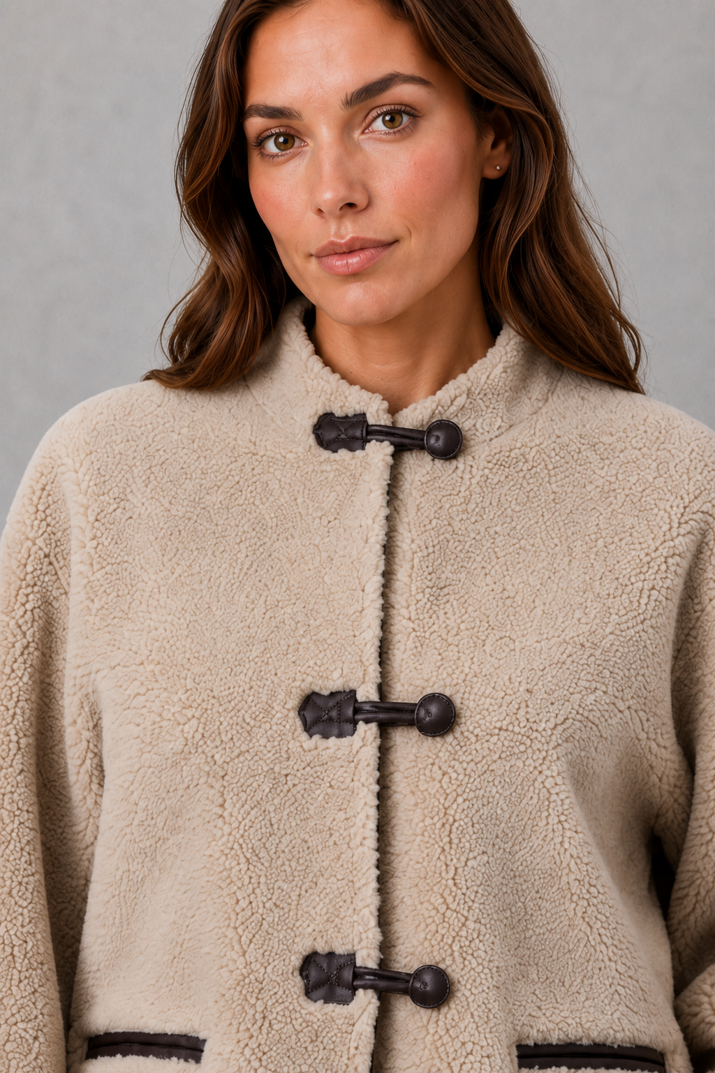 Women’s Fur Toggle Jacket – Oversized Warm Winter Coat