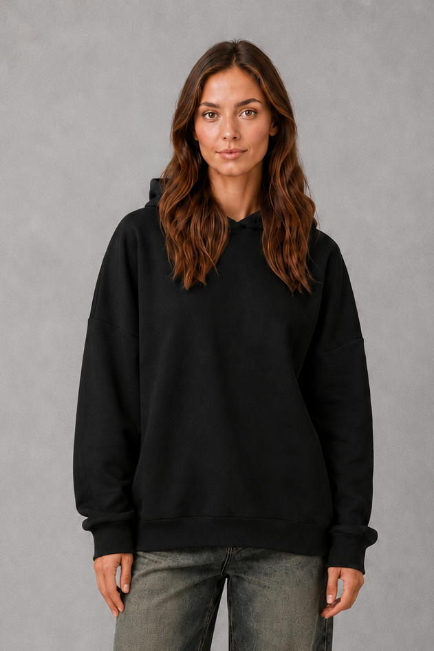 Women’s Fleece Hoodie – Relaxed Cotton Blend Hooded Sweatshirt