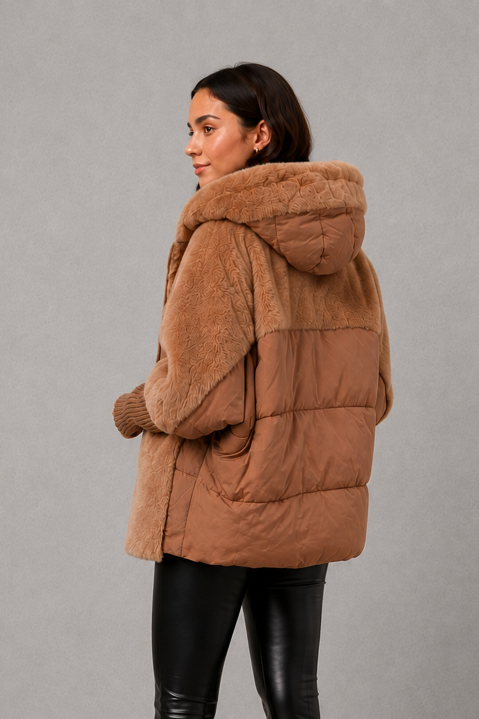 Women’s Cosy Hooded Coat – Warm Longline Winter Jacket