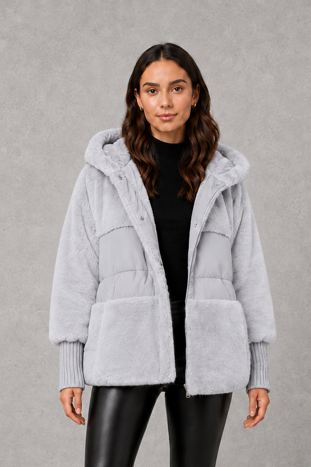 Women’s Cosy Hooded Coat – Warm Longline Winter Jacket