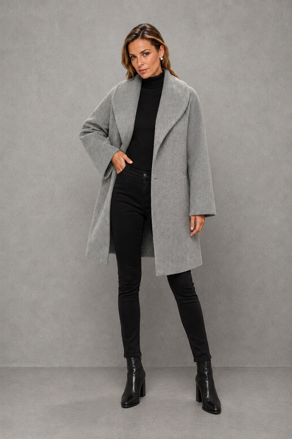 Women’s Elegant Windproof Coat – Relaxed Fit Autumn & Winter Jacket