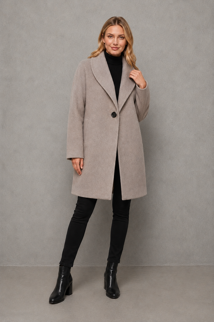 Women’s Elegant Windproof Coat – Relaxed Fit Autumn & Winter Jacket