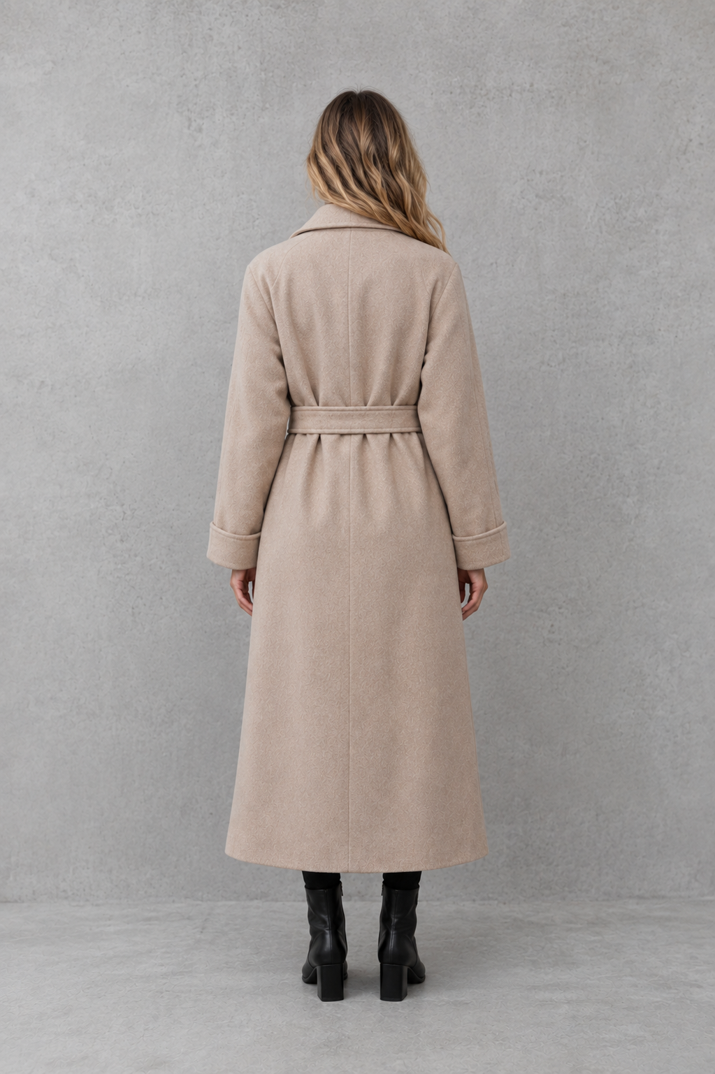 Women’s Elegant Wrap Coat – Belted Longline Autumn & Winter Jacket