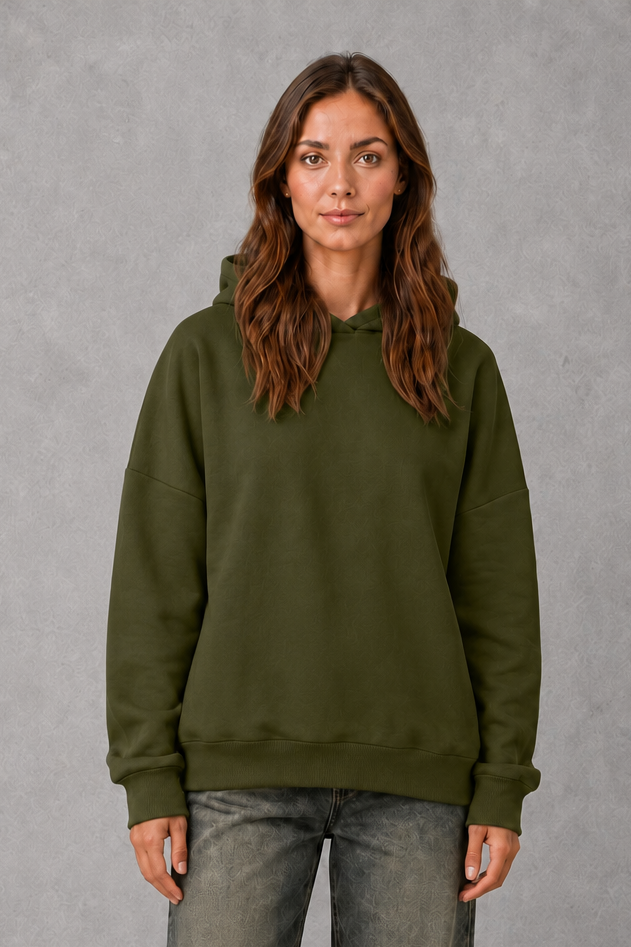 Women’s Fleece Hoodie – Relaxed Cotton Blend Hooded Sweatshirt