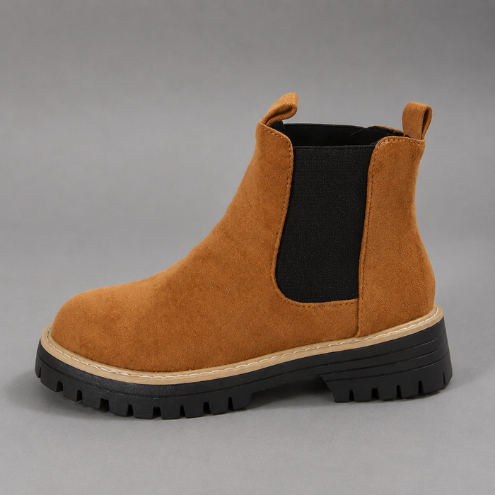 Women’s Round Toe Block Heel Chelsea Boots – Comfortable Everyday Ankle Shoes