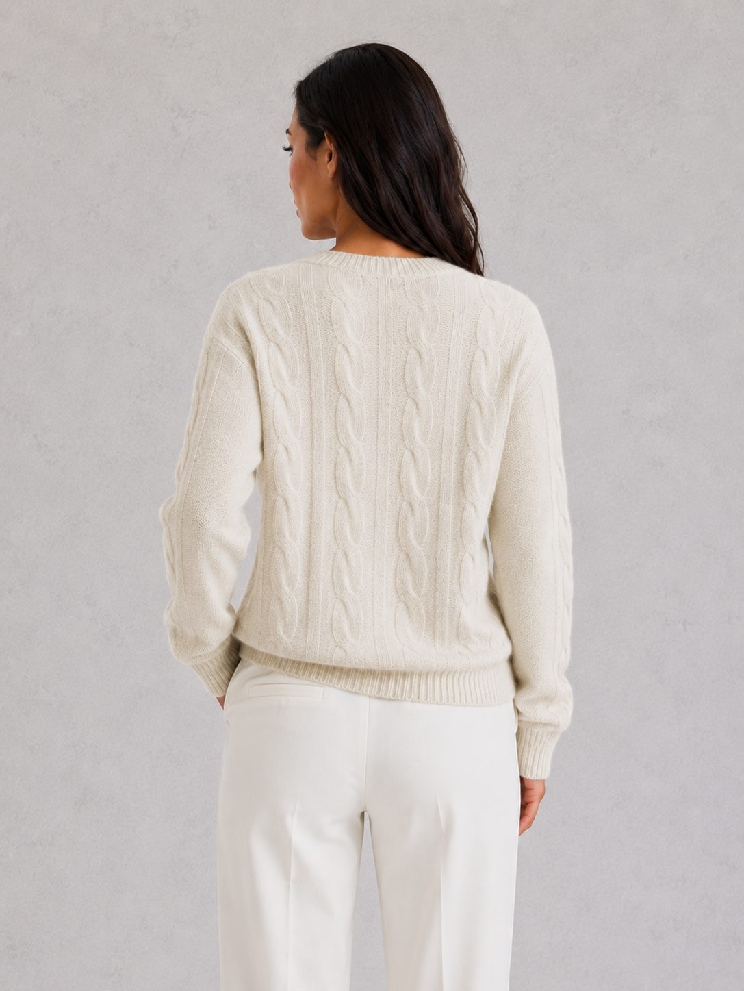 Women’s Relaxed Fit Knitted Jumper - Soft Crew Neck Casual Knitwear