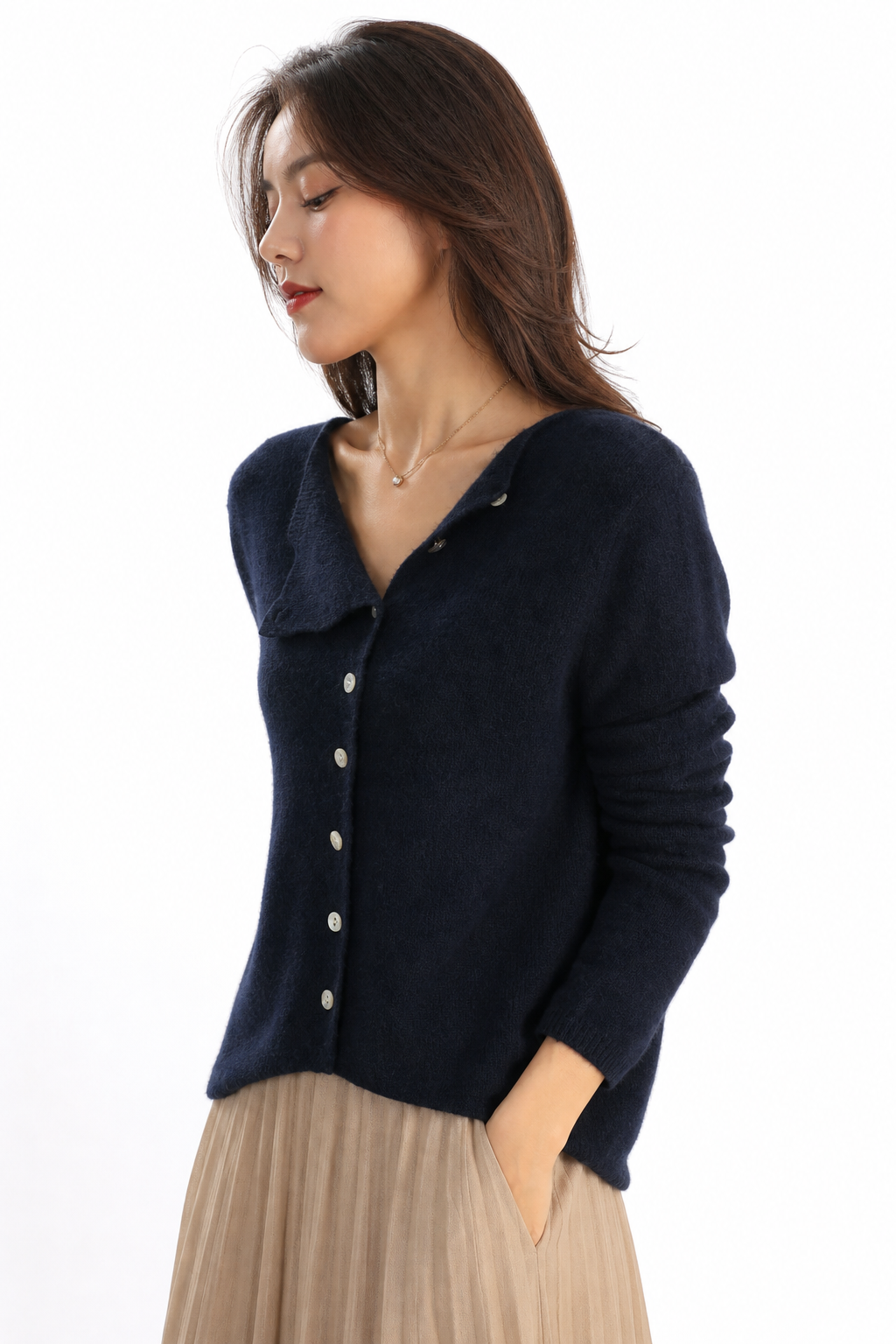 Women's Knit Cardigan Long Sleeve Casual Sweater Jumper Tops