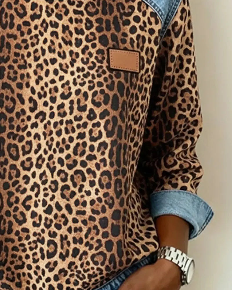 Strikket sweatshirt til kvinder, rund hals, langærmet, afslappet pullover