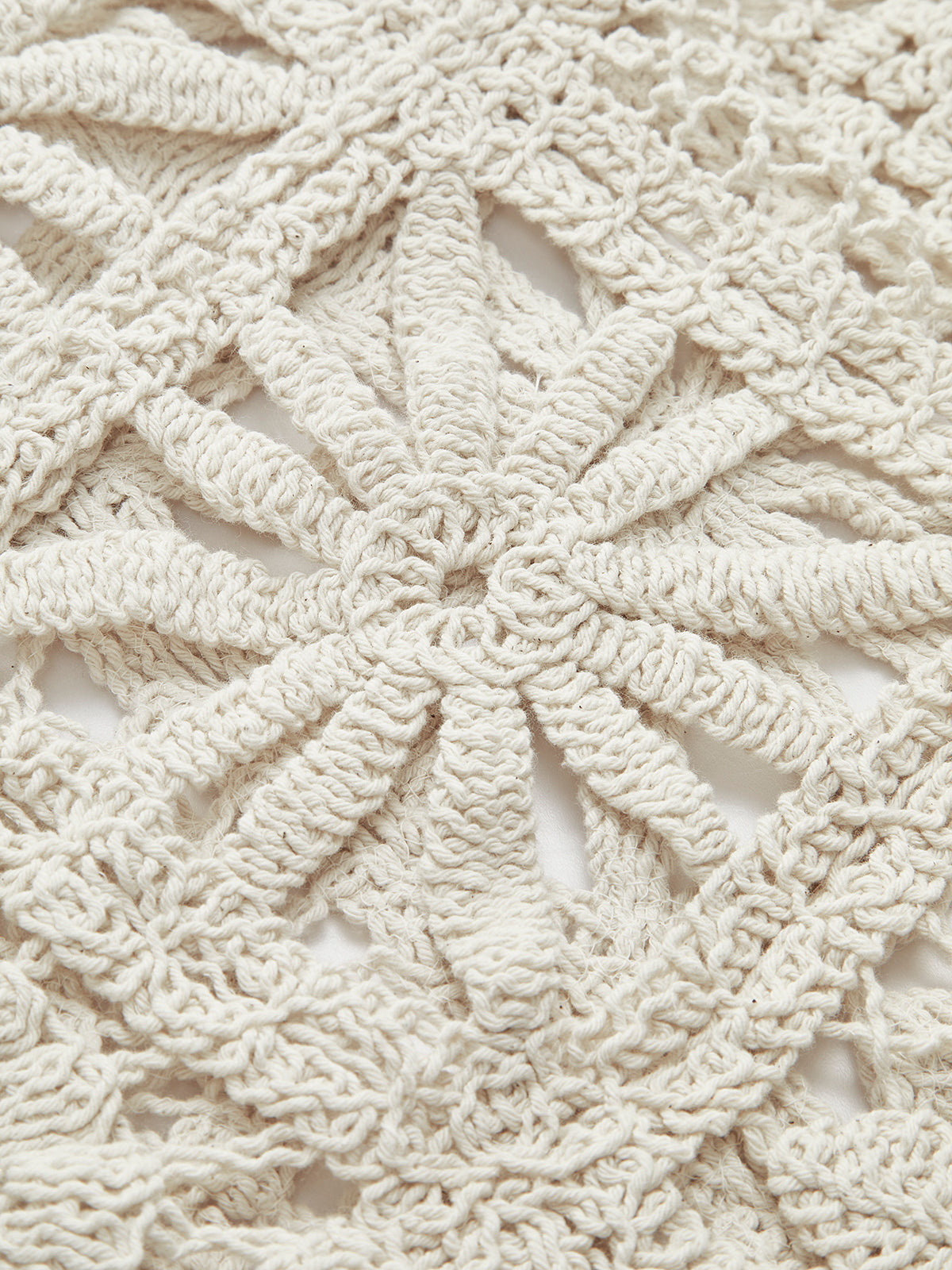 Women's Crochet Knit Cardigan Long Sleeve V Neck Top