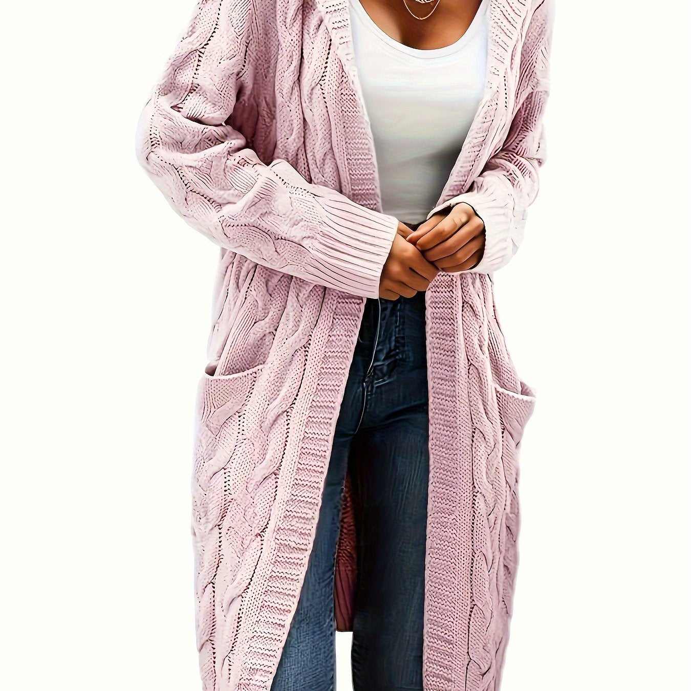 Women's Knit Oversized Open-Front Cardigan