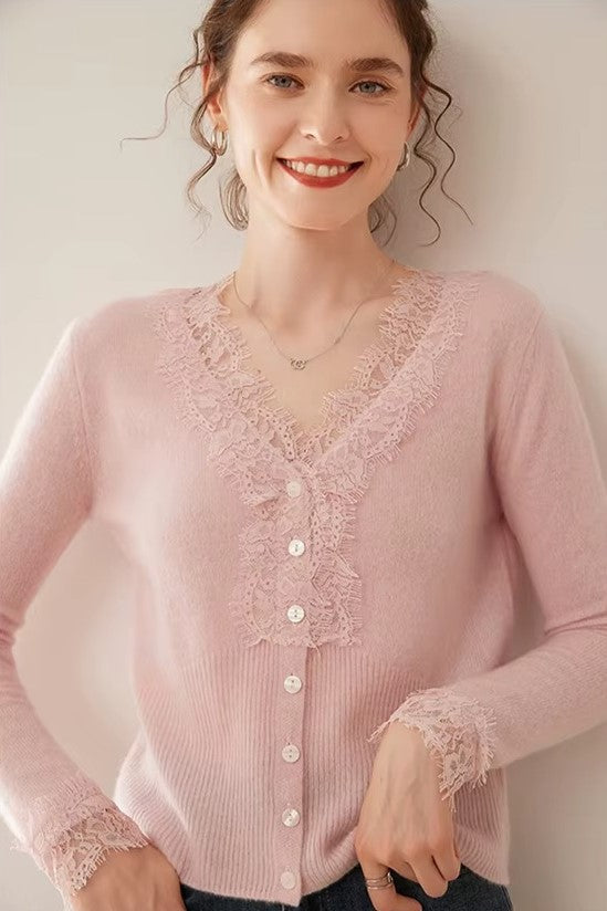 Women's Knit Sweater Long Sleeve Button Front Cardigan