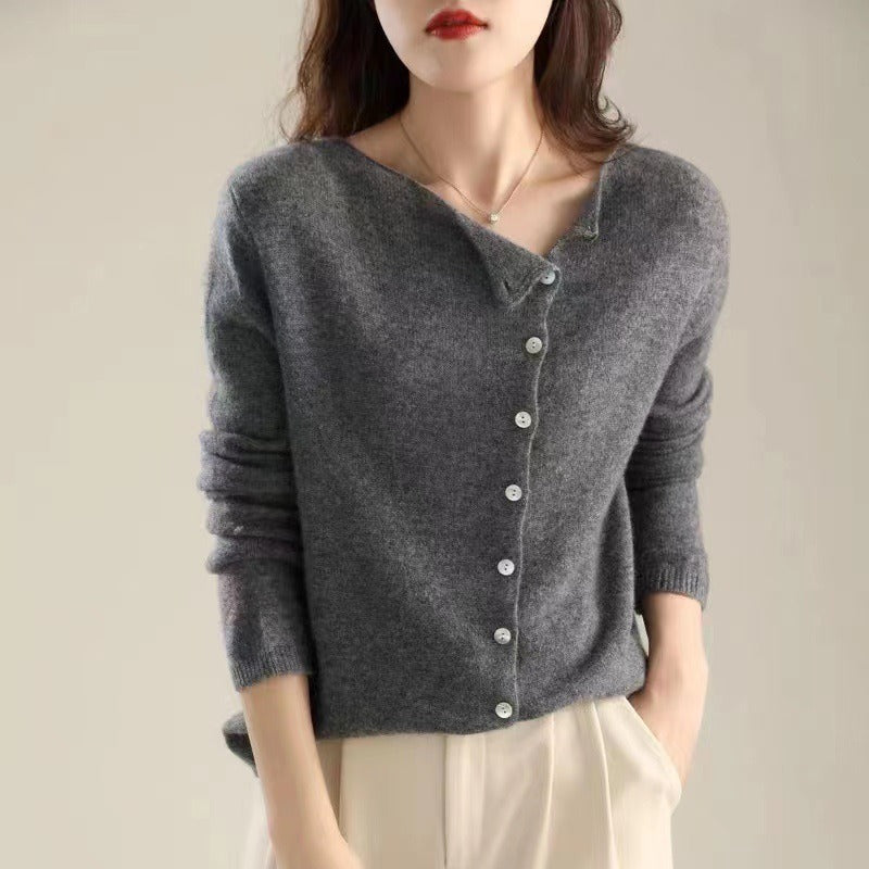 Women's Knit Cardigan Long Sleeve Casual Sweater Jumper Tops