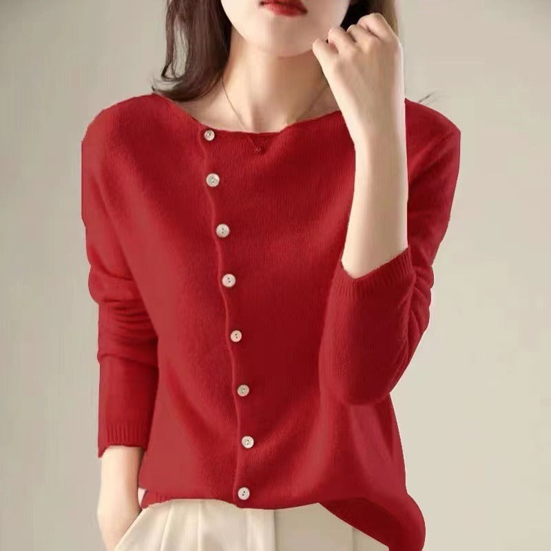 Women's Knit Cardigan Long Sleeve Casual Sweater Jumper Tops
