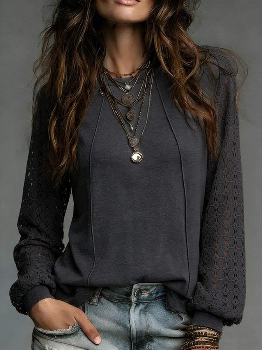 Women's Knit Jumper Lightweight Long Sleeve Pullover Top
