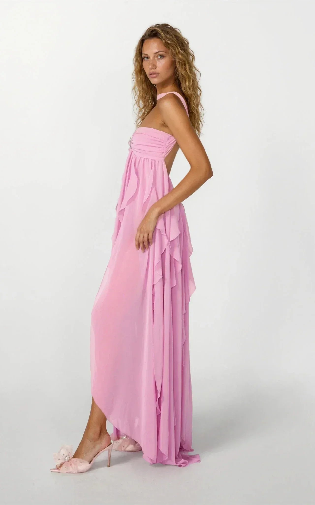 Ada | Ruffled Wedding Guest Maxi Dress