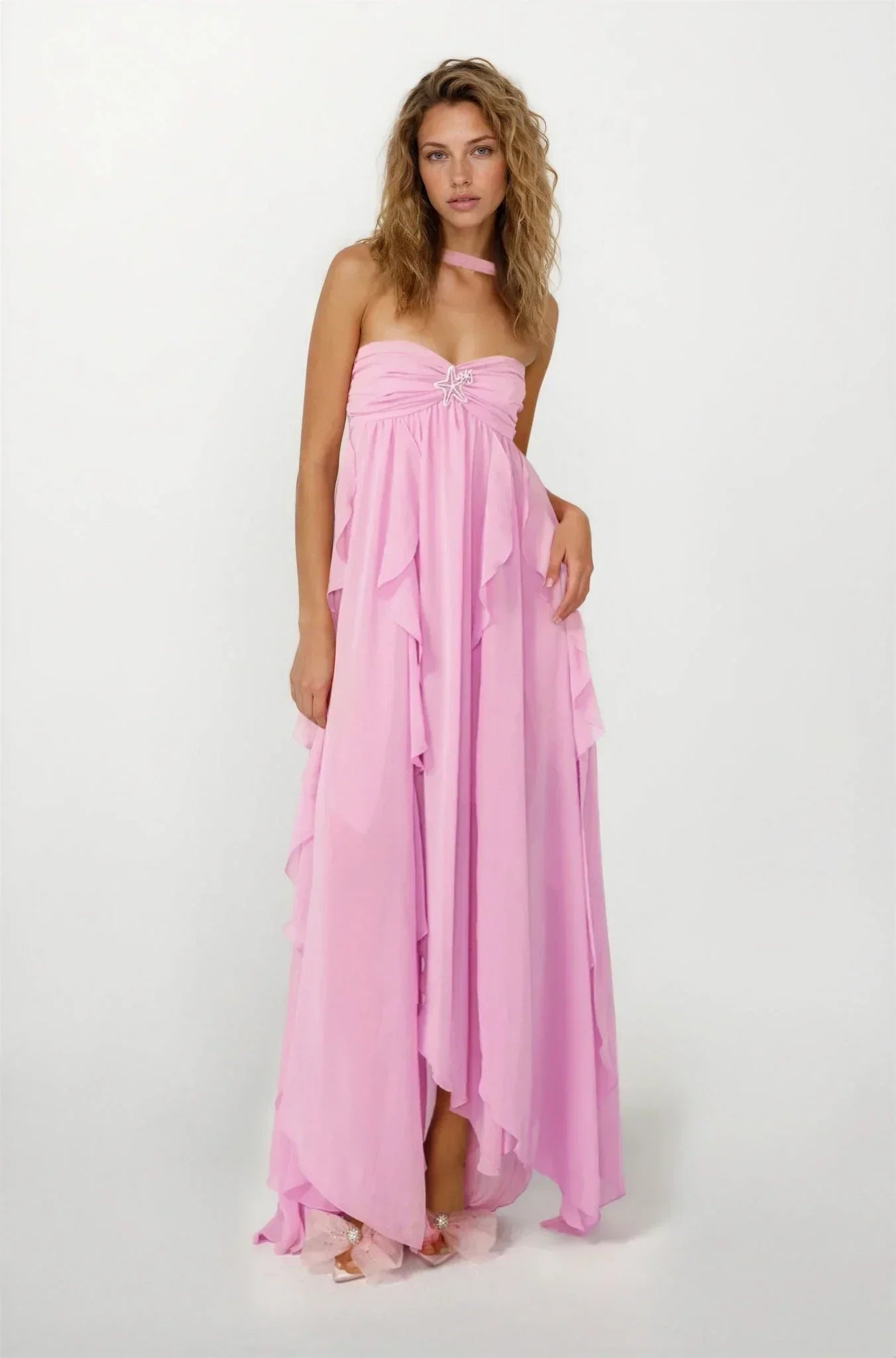 Ada | Ruffled Wedding Guest Maxi Dress