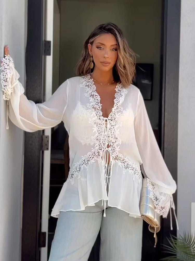 Emily Lace Cardigan Top
