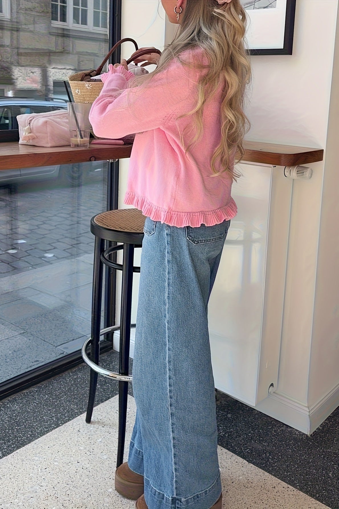Ayla Knitted Frill Cardigan