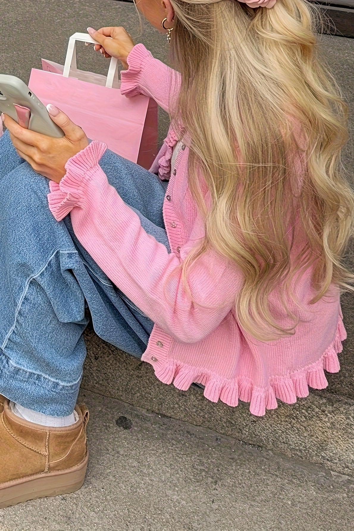 Ayla Knitted Frill Cardigan