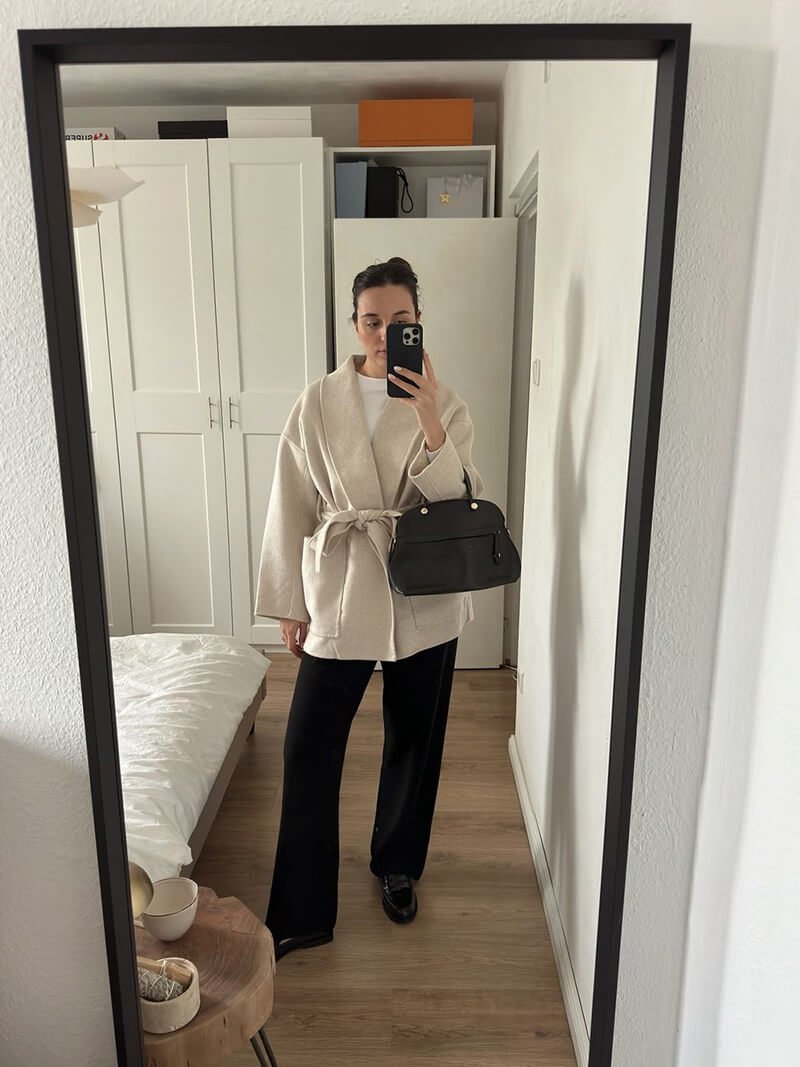 Rebekka | Slå-om Cardigan med Bindebælte