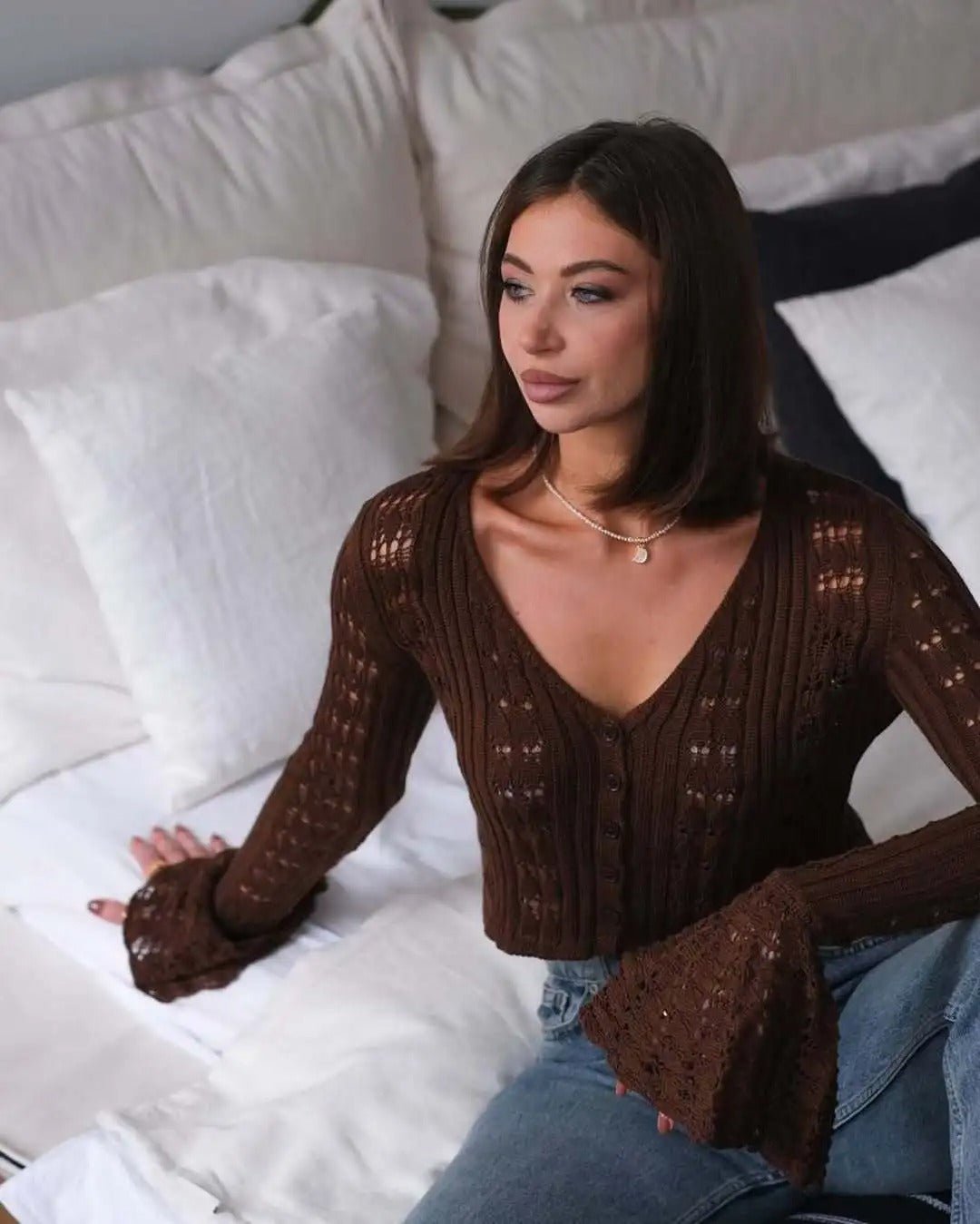 Kendall Hollow Out Knitted Cardigan