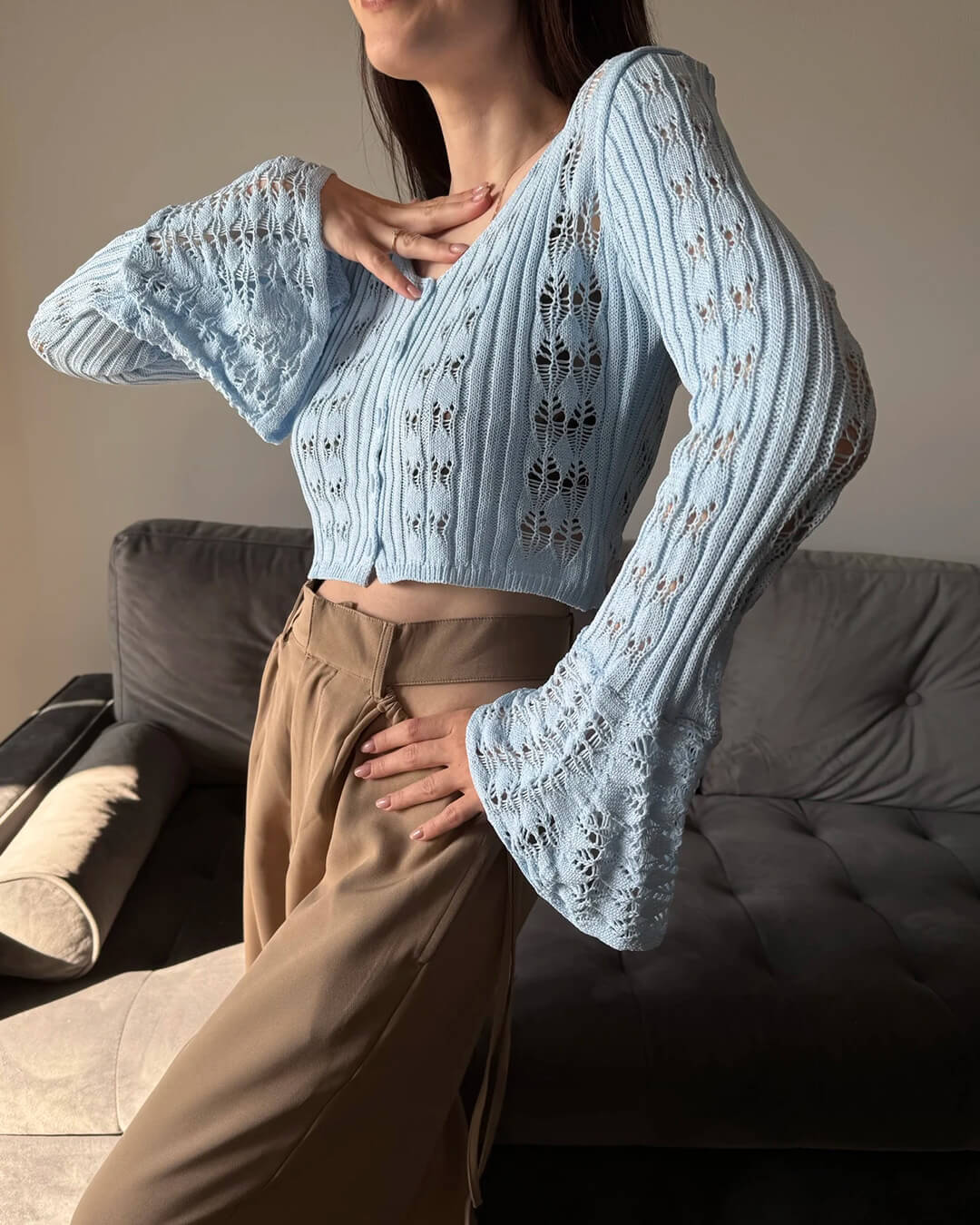 Kendall Hollow Out Knitted Cardigan