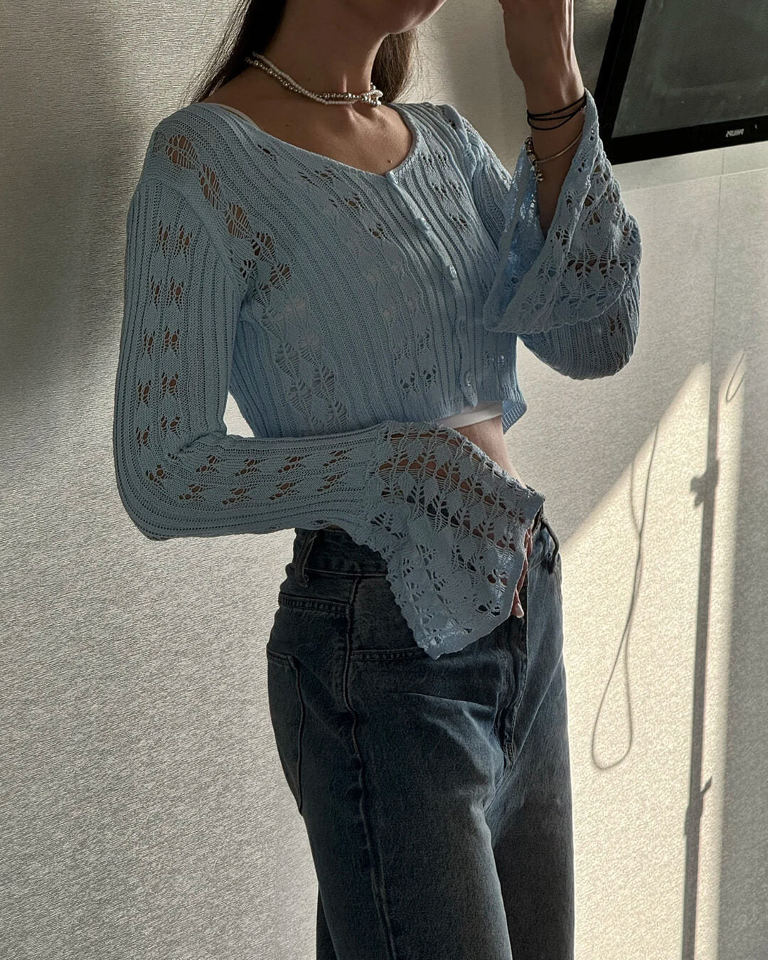 Kendall Hollow Out Knitted Cardigan