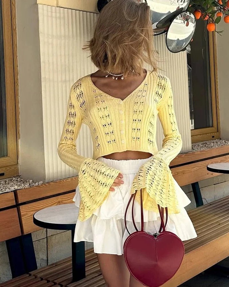 Kendall Hollow Out Knitted Cardigan