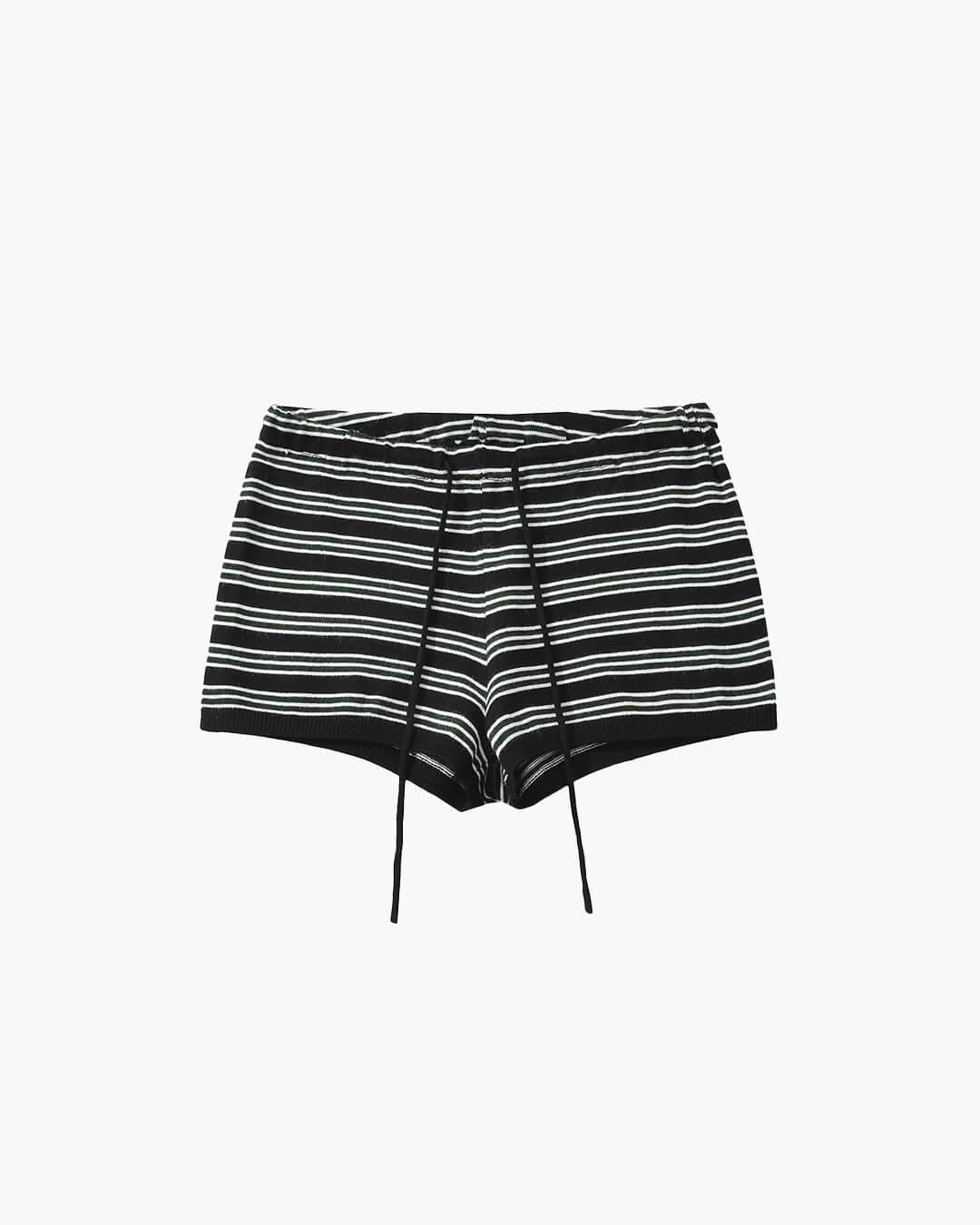 Nicole Striped Cardigan Shorts Set