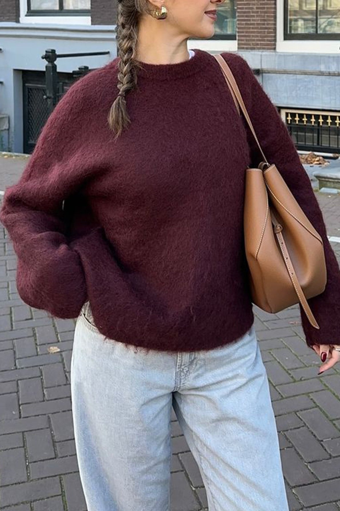 Angela Ribbed Knit Sweater