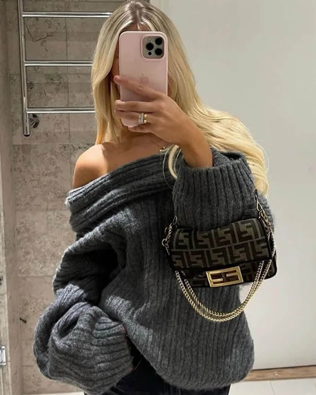 Aelwen Off-Shoulder Knit Sweater