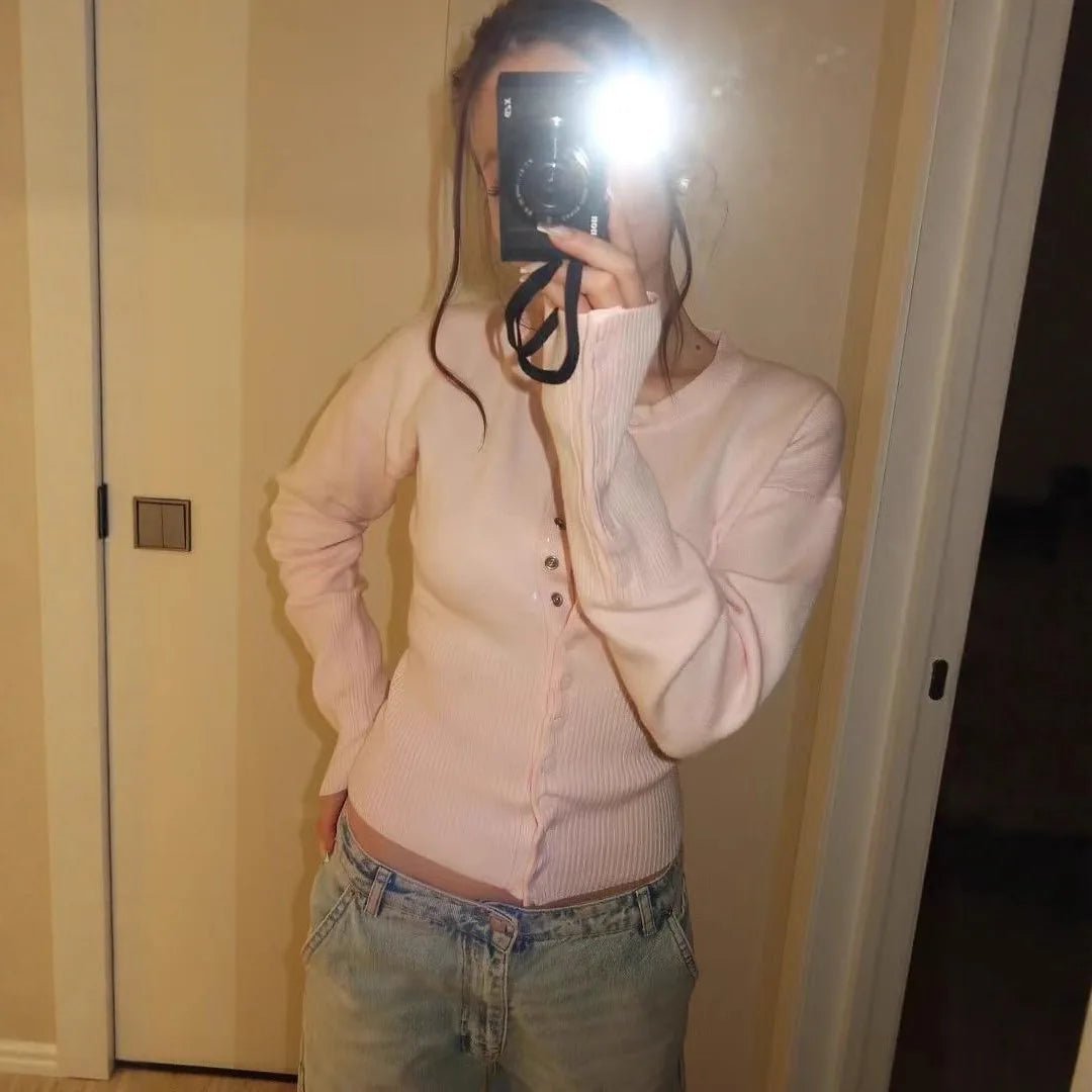 Catherine Buttoned Slim Cardigan
