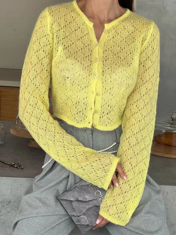 Beverly Hollow Cropped Cardigan